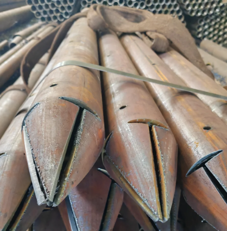 九江出尖打孔加工无缝注浆钢花管注浆管厂家